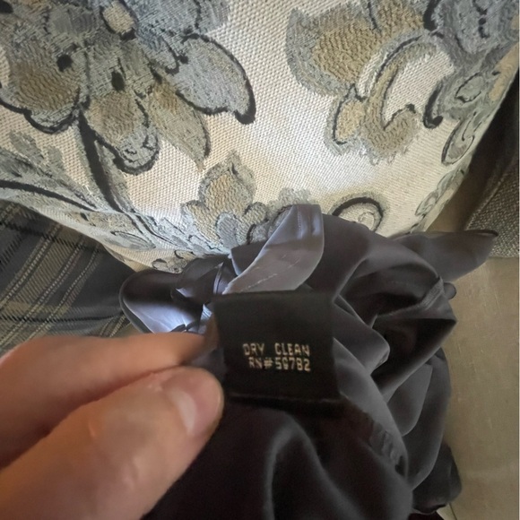 Adrianna Papell Occassions Cascading Tiered Ruffle Chiffon Dress Gray Women's 8 - Picture 6 of 7